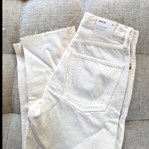 Agolde Straight Leg Jeans in White